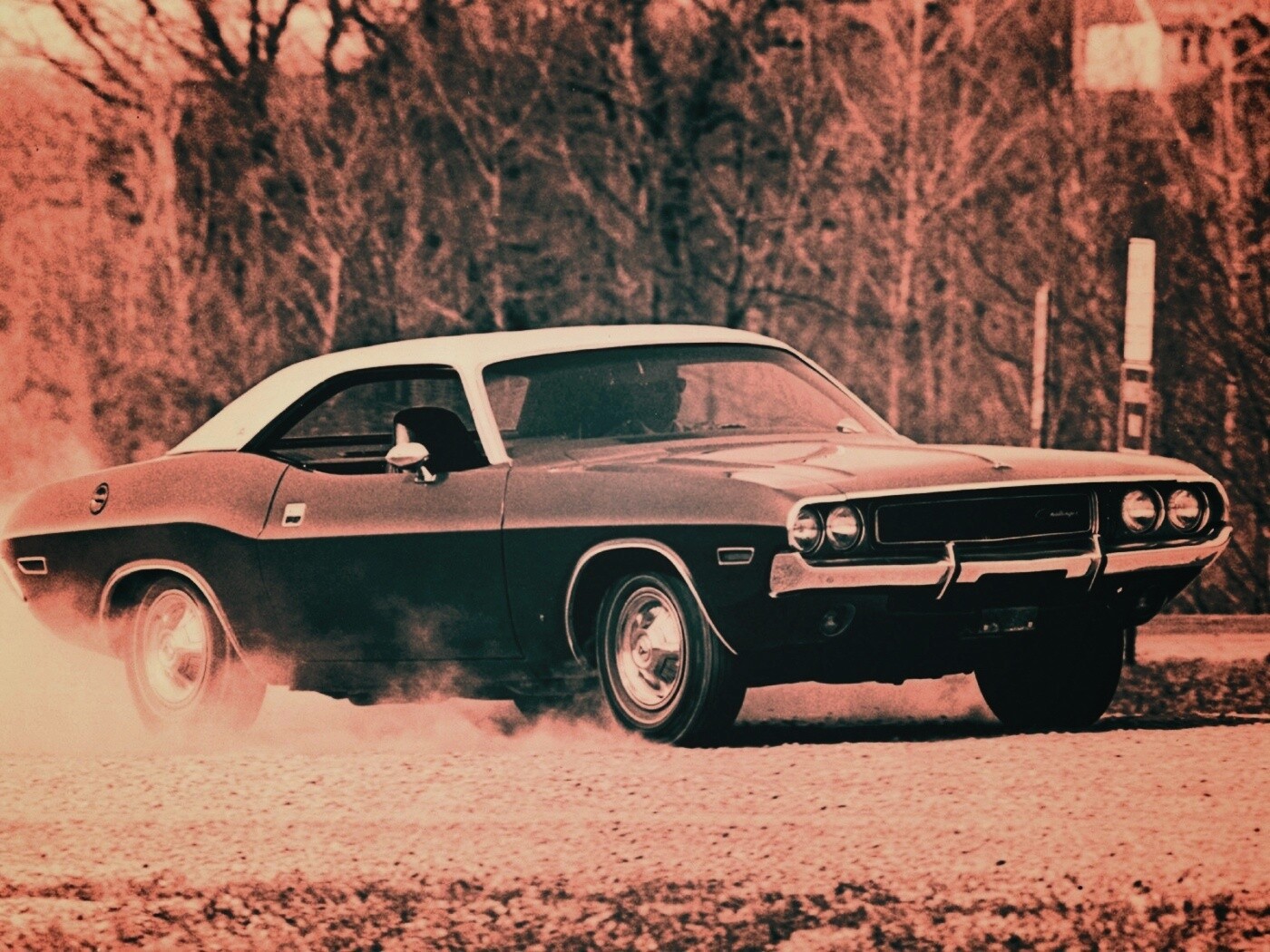 Черно-белое фото Dodge обои