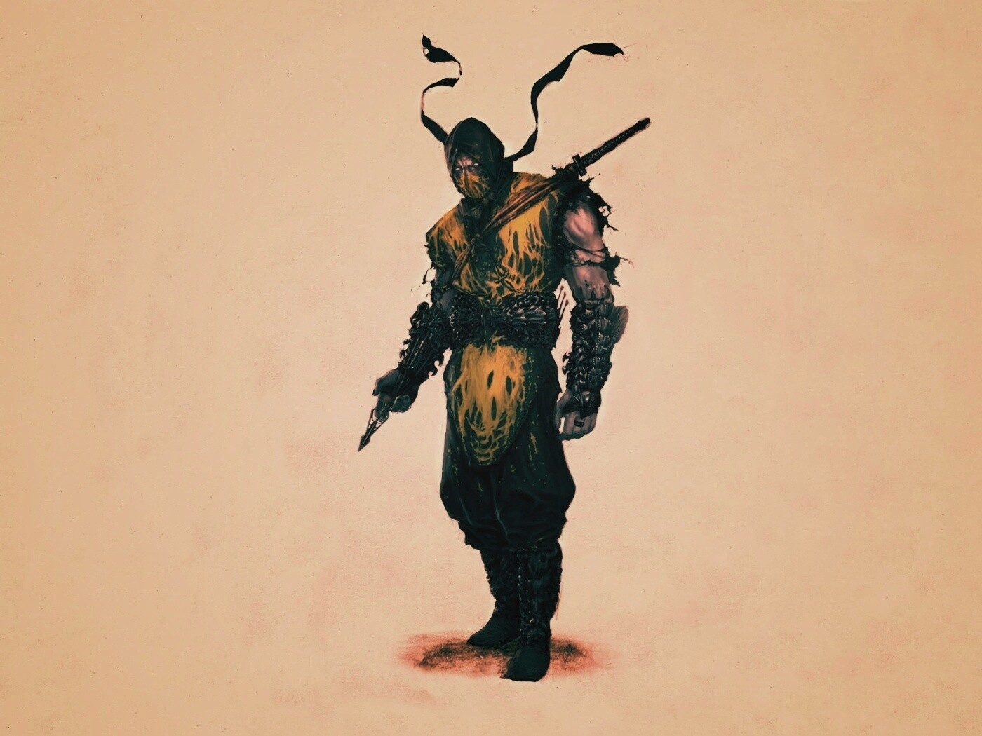 Скорпион из Мортал Комбат обои