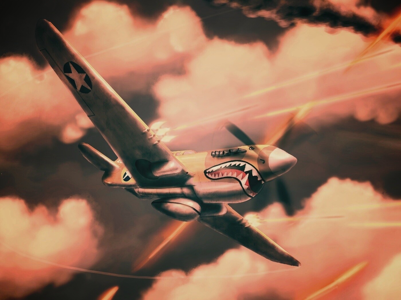 Истребитель акула обои