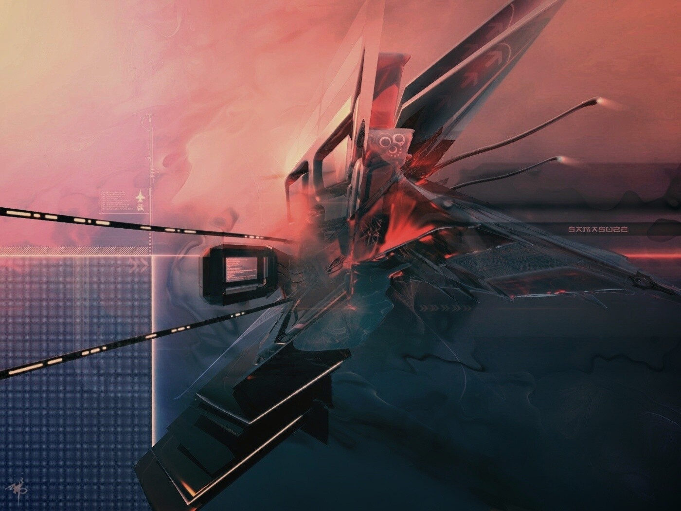 Технологичная абстракция обои