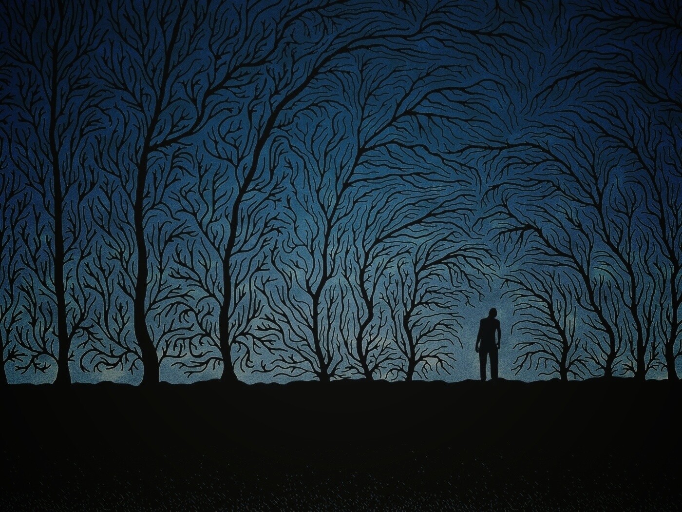 Смыкающиеся деревья обои