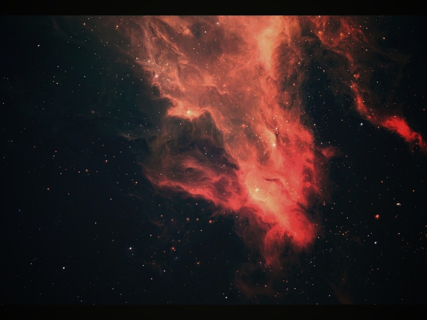 Красная туманность обои