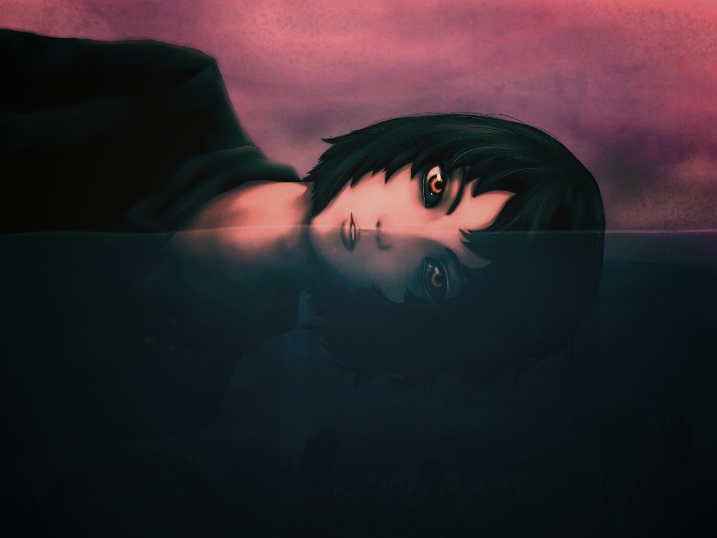 Девочка в воде обои