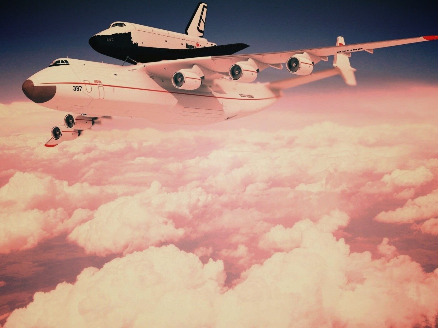 Авиатранспортировка Бурана обои