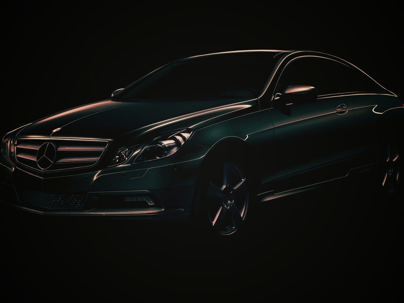 Черный Мерседес обои