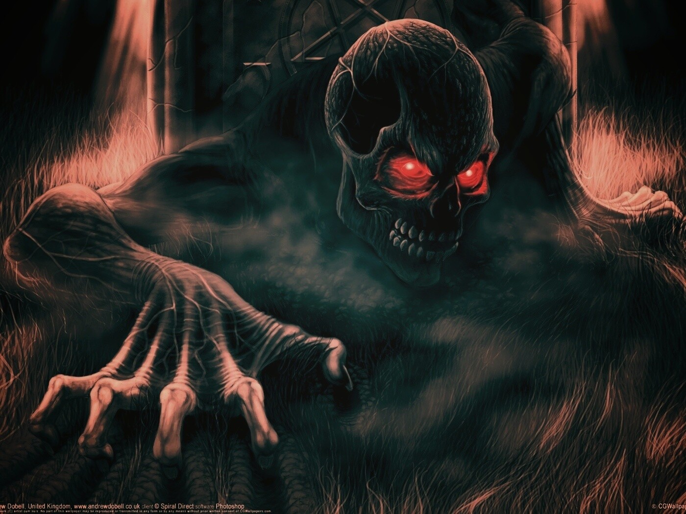 Черный труп вылезает из могилы обои