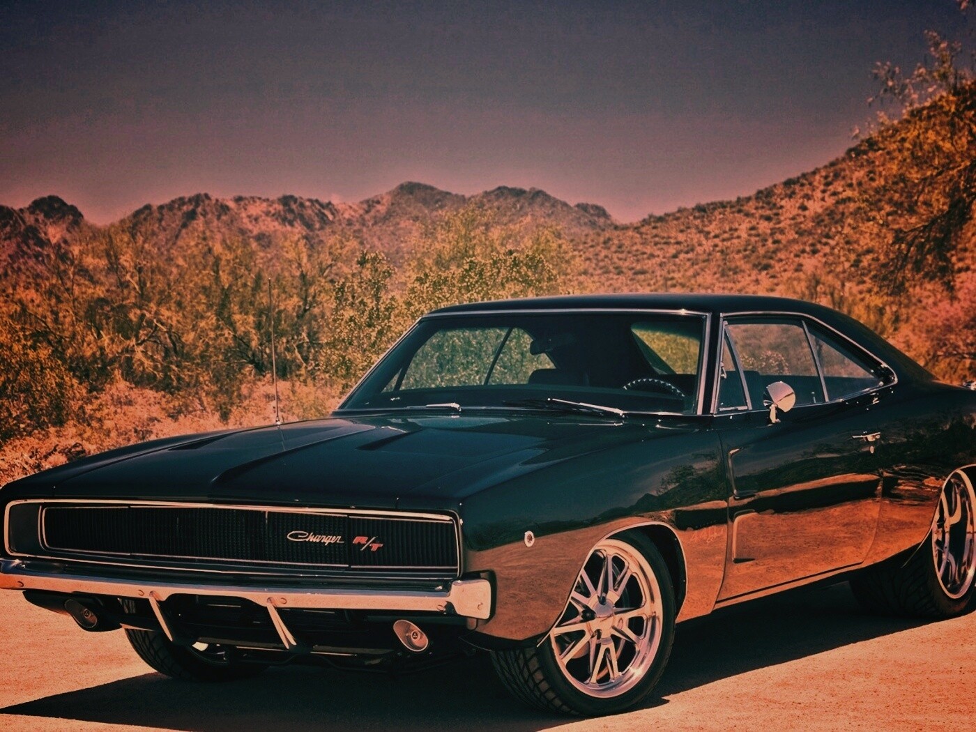 Черный Додж обои