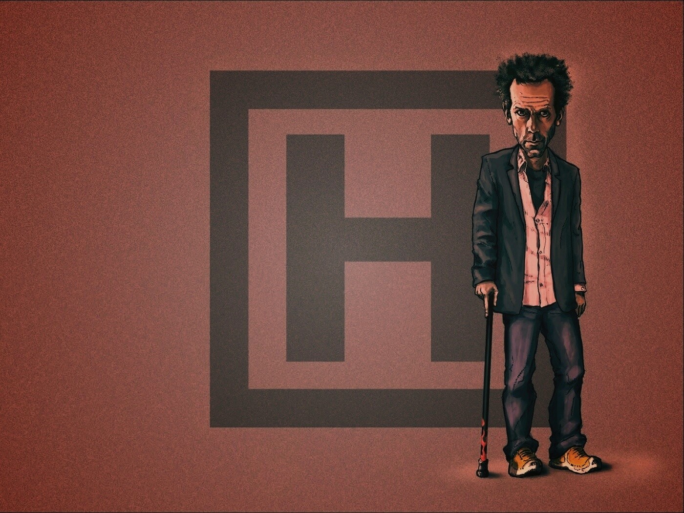 Шарж на доктора Хауса обои