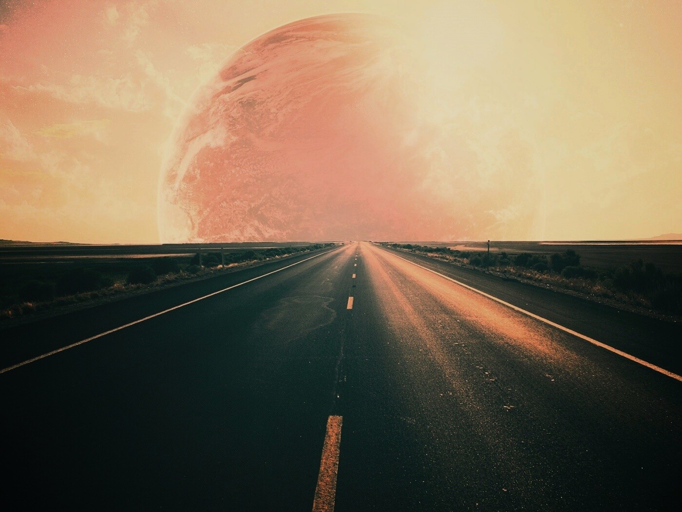 Дорога в луну обои