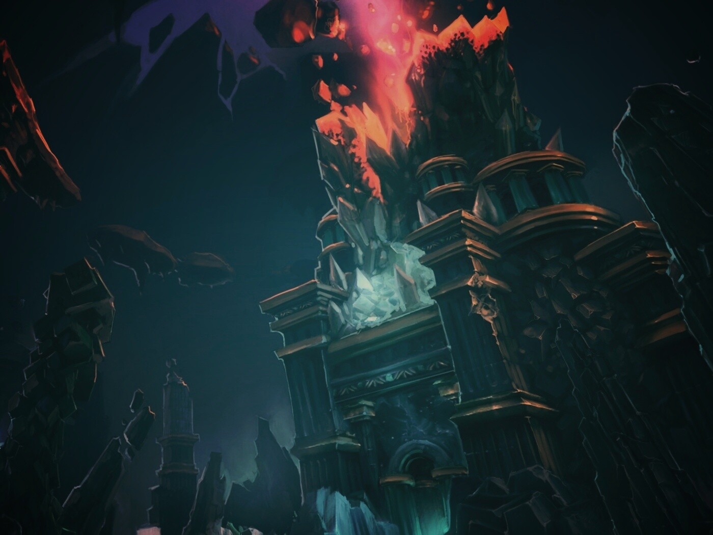 Вход в вулканический храм обои