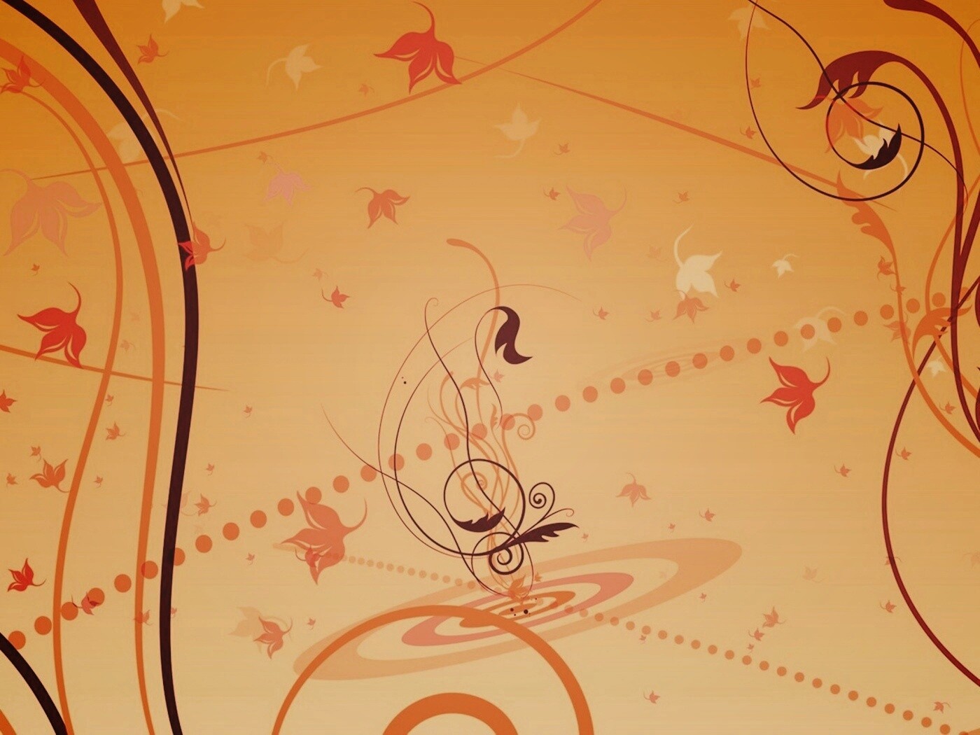 Цветы и завитки обои