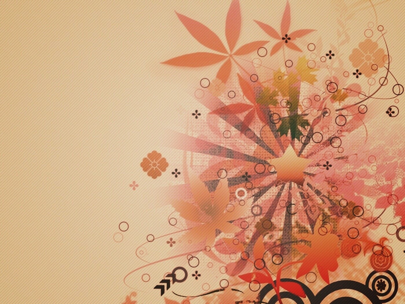 Звездно-листовая абстракция обои