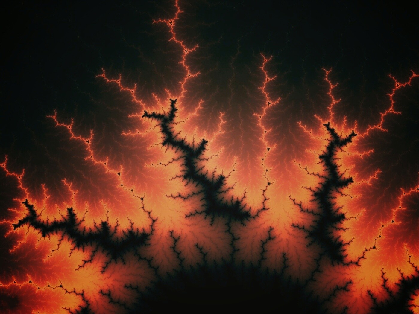 Огненные молнии обои