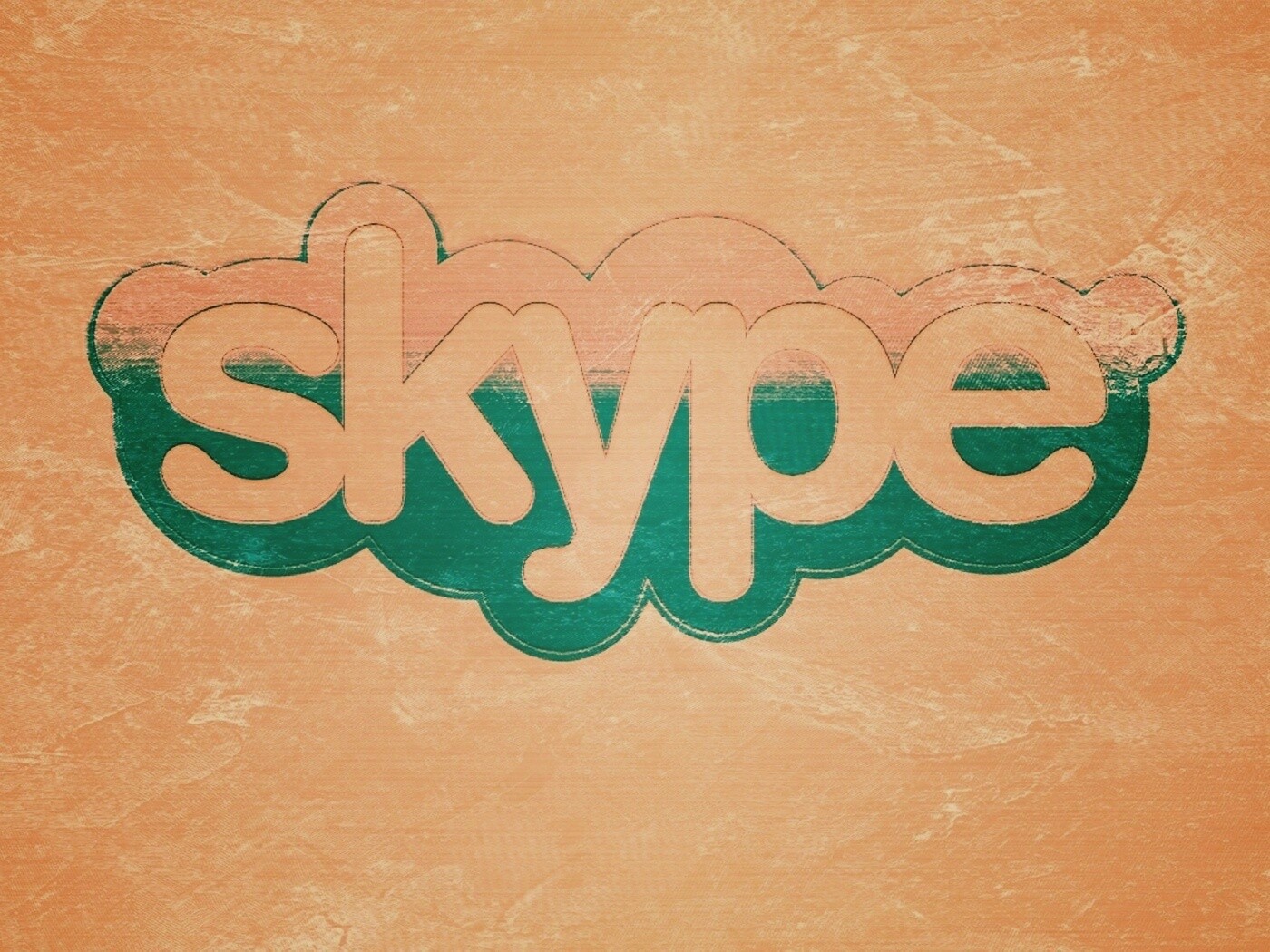 Логотип Скайп на доске обои