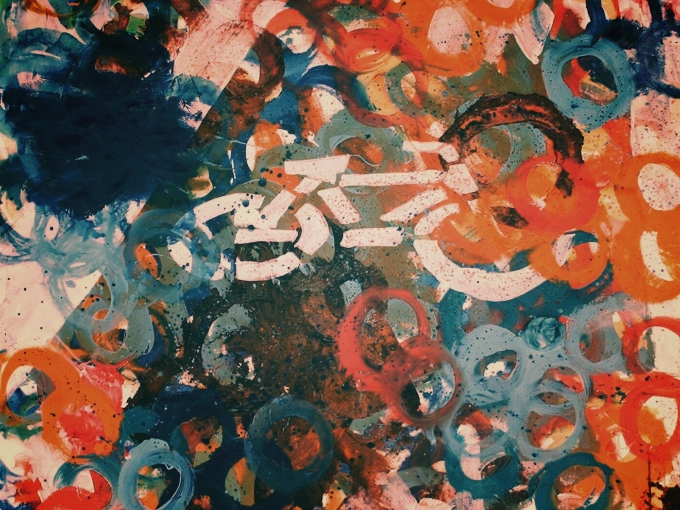 Рисованный через трафарет велосипед обои