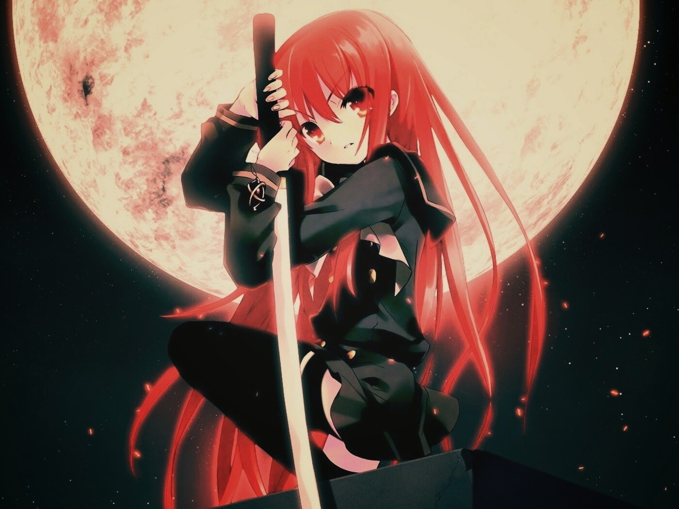 Девочка с катаной обои