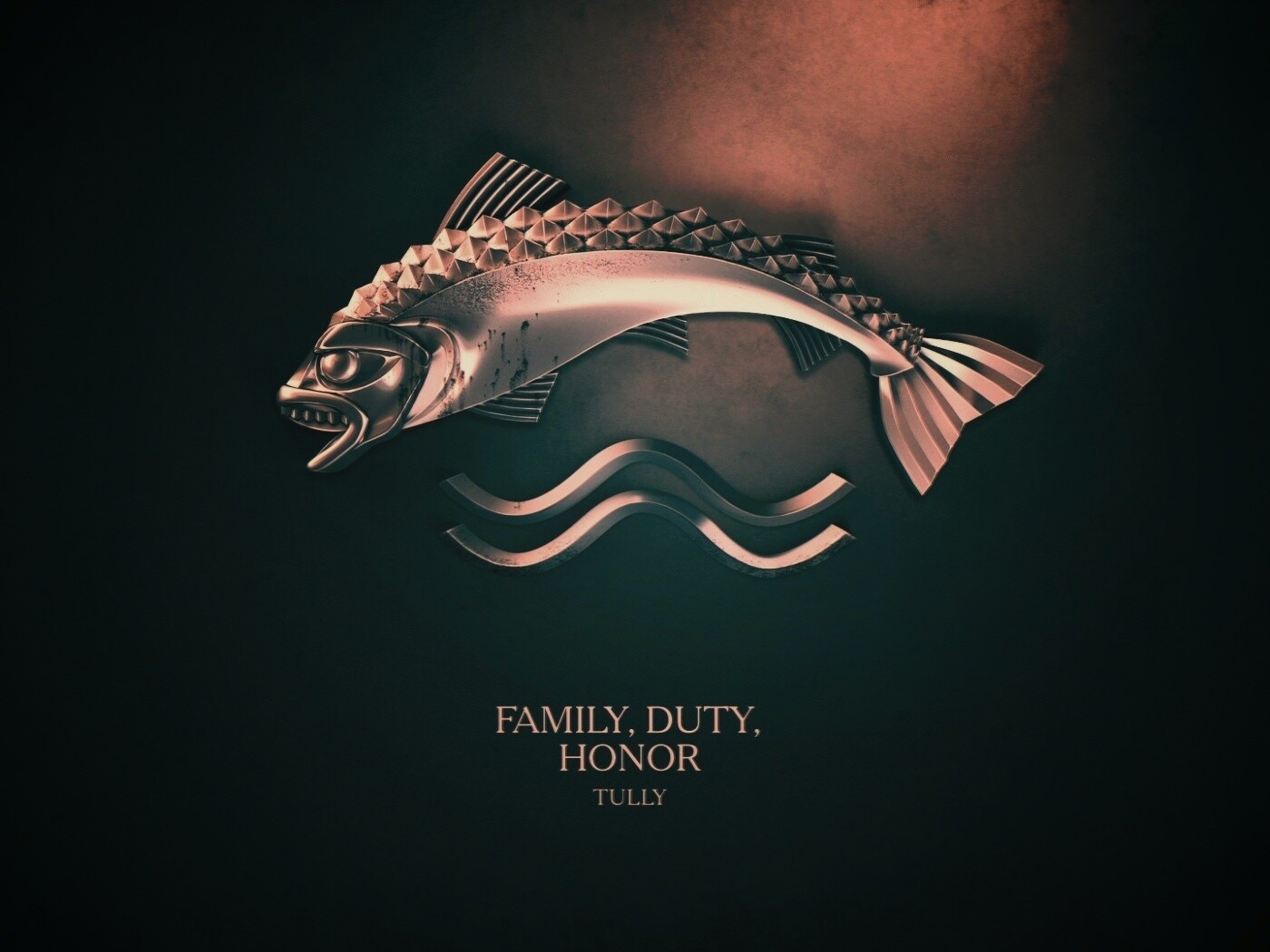 Металлический герб дома Талли обои