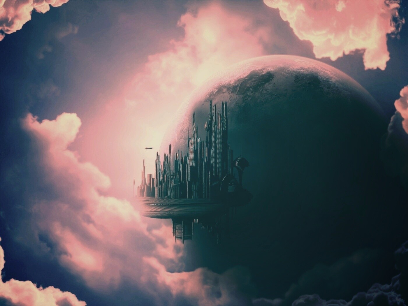 Небесный город обои