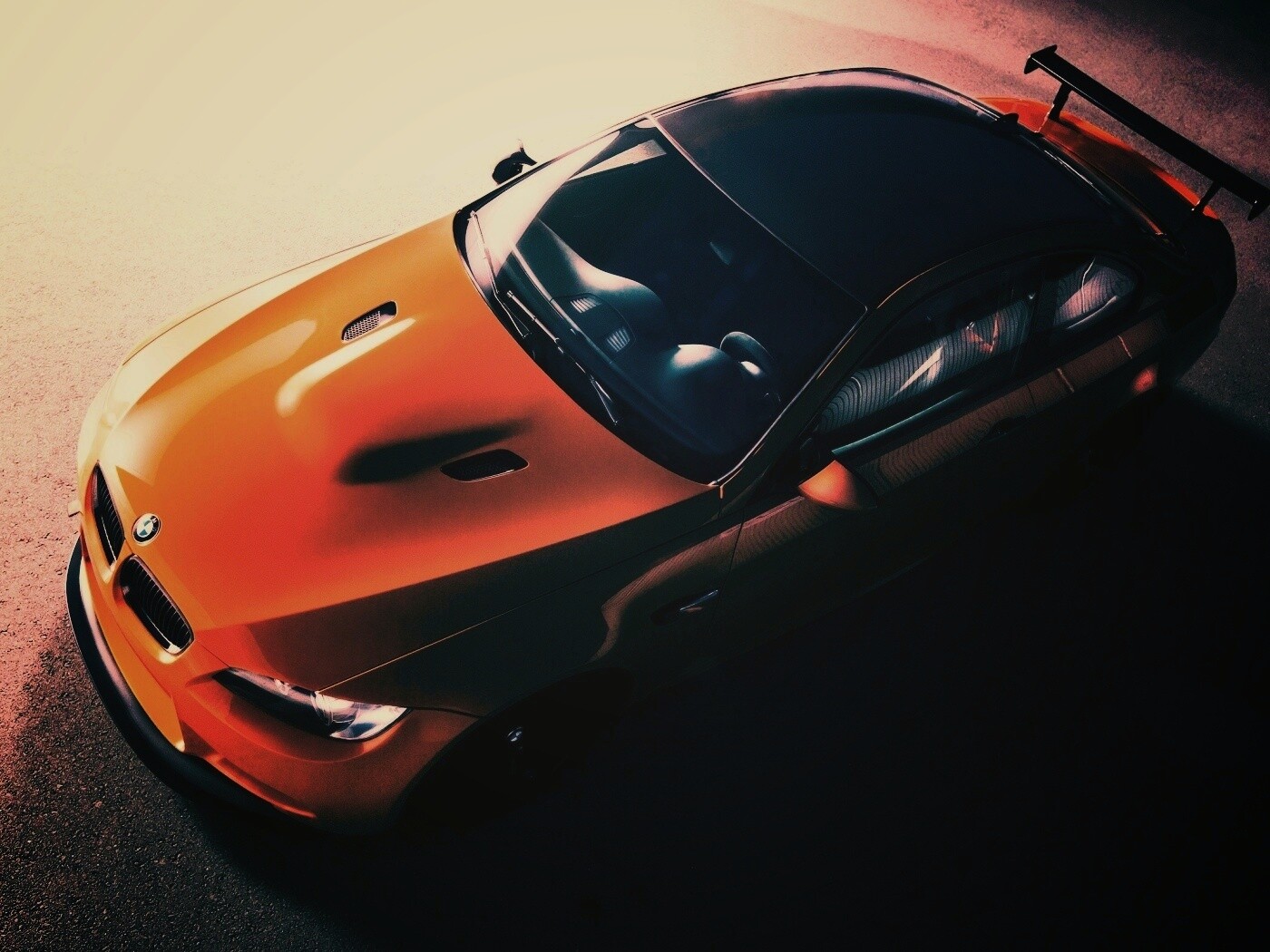 Оранжевый BMW обои