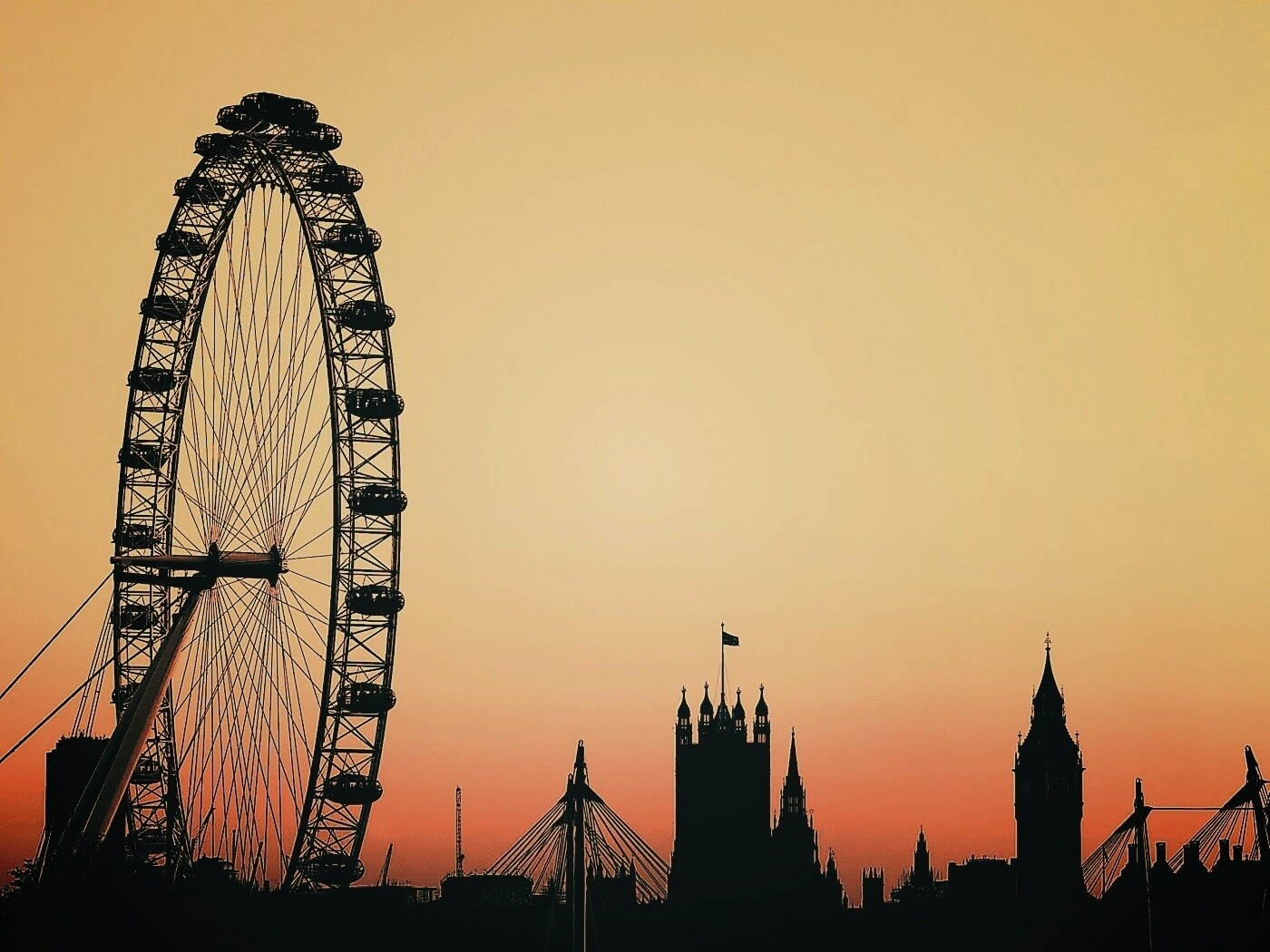 Силуэт Лондона обои