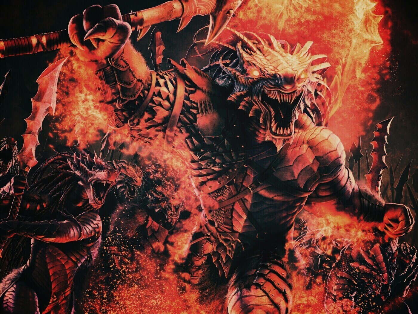 Dragonborn Barbarian обои