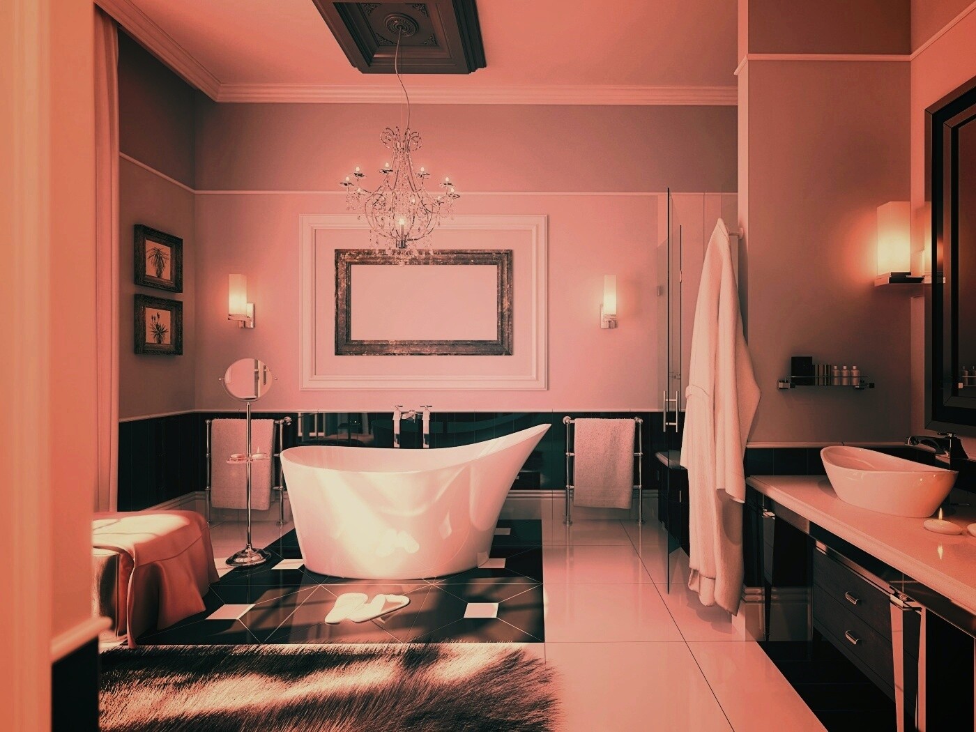 Современная ванна обои