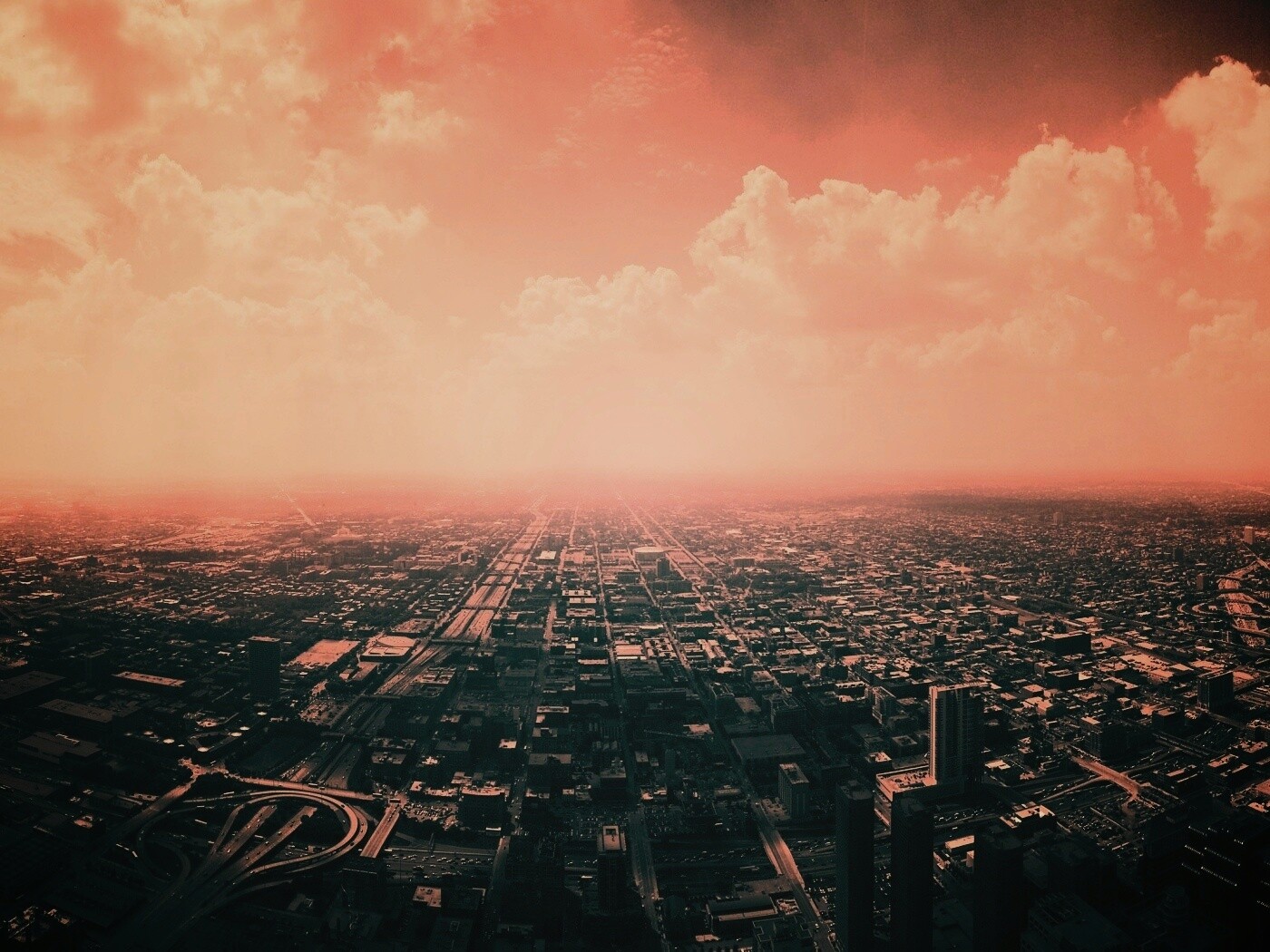 Город: вид сверху обои