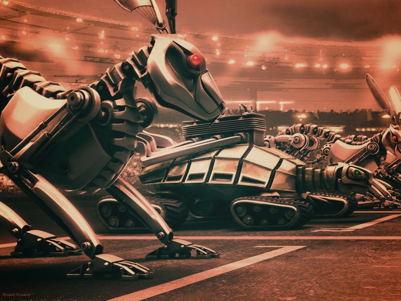 Роботы на старте обои