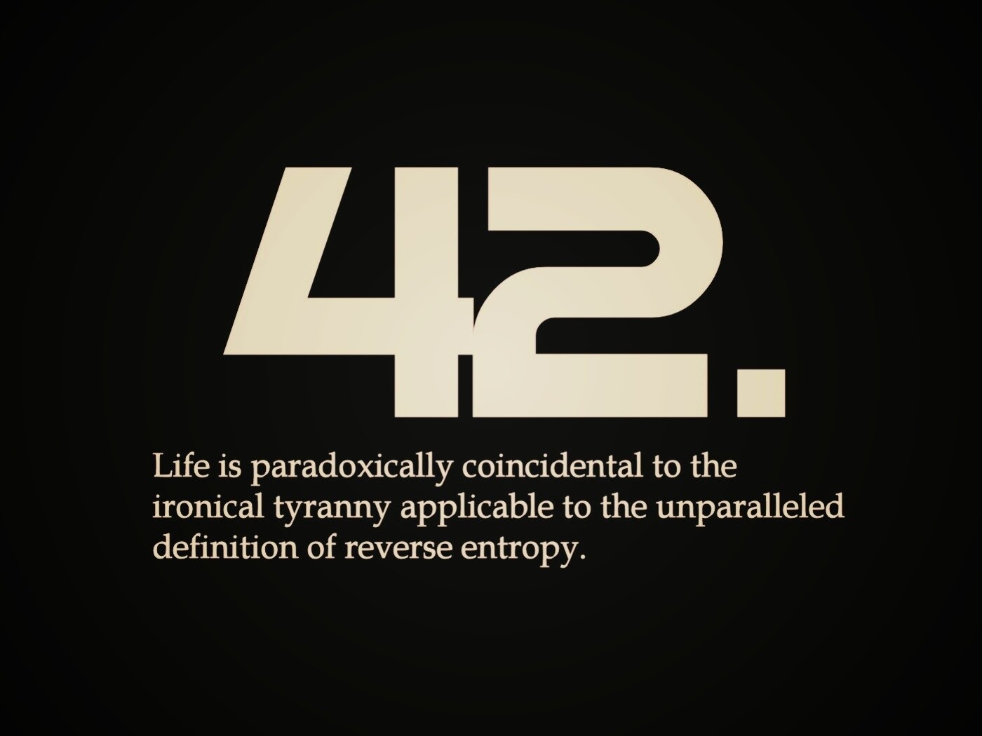 Ответ жизни, вселенной и вообще обои