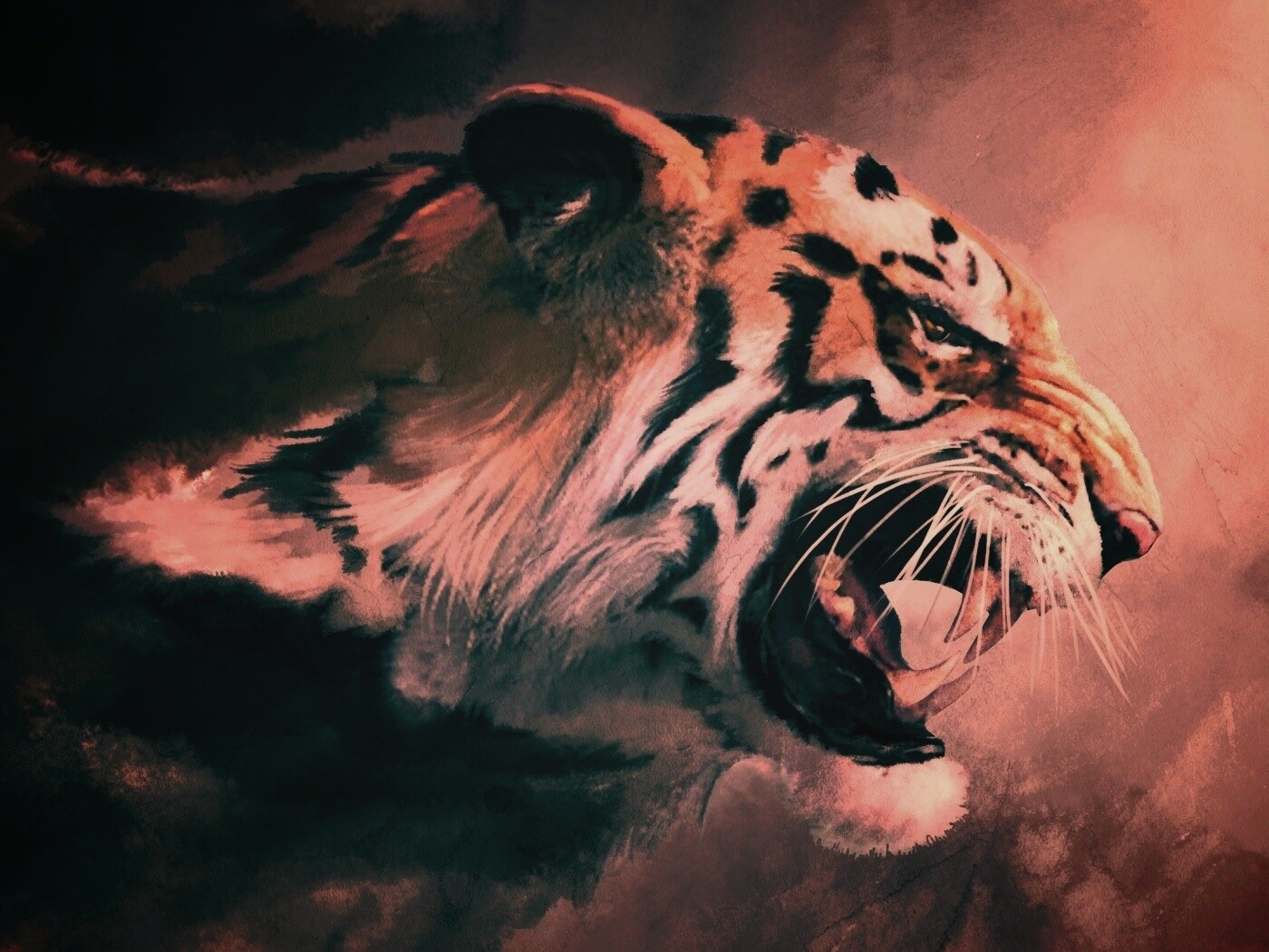 Картина с тигром обои