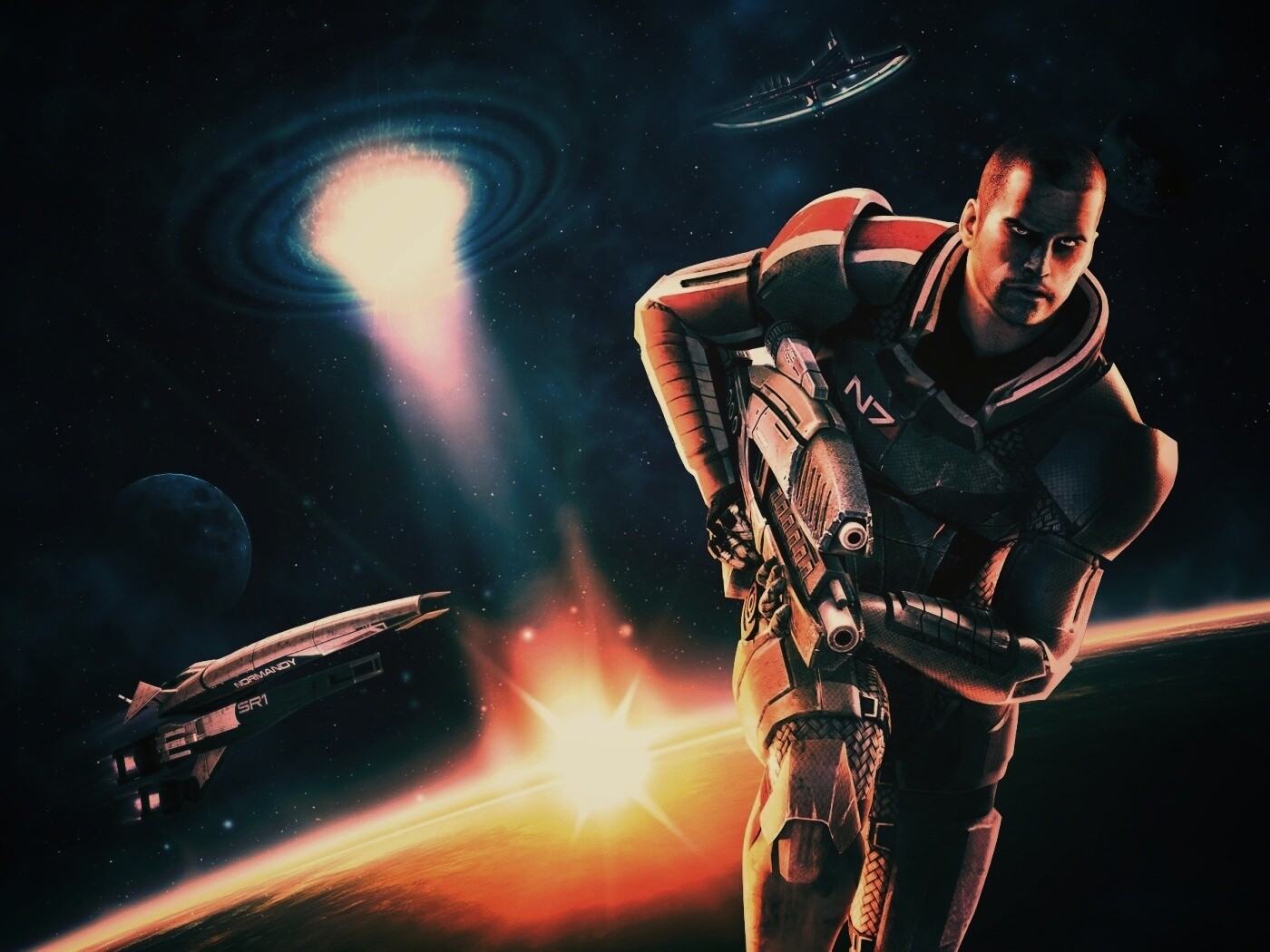 Шепард из вселенной Mass Effect обои