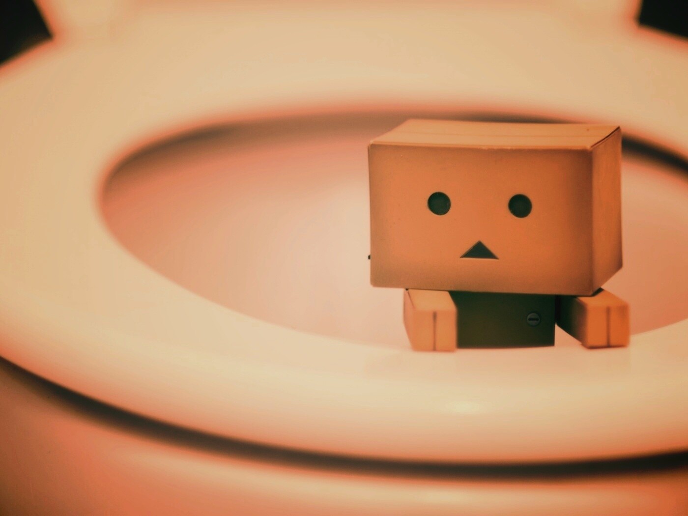 Danbo в унитазе обои