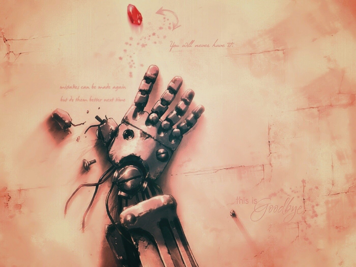 Автопротез из анимэ Стальной Алхимик обои