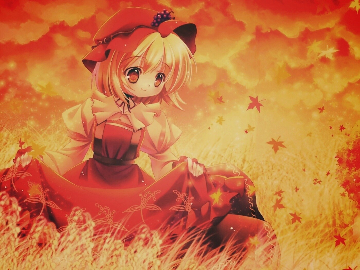 Девочка в поле обои