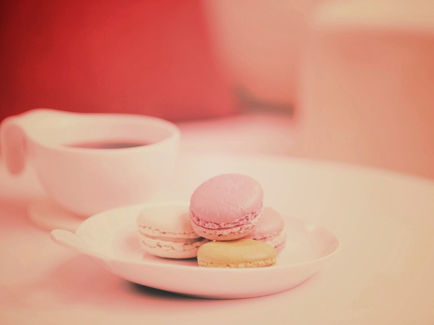 Кофе с пирожным обои