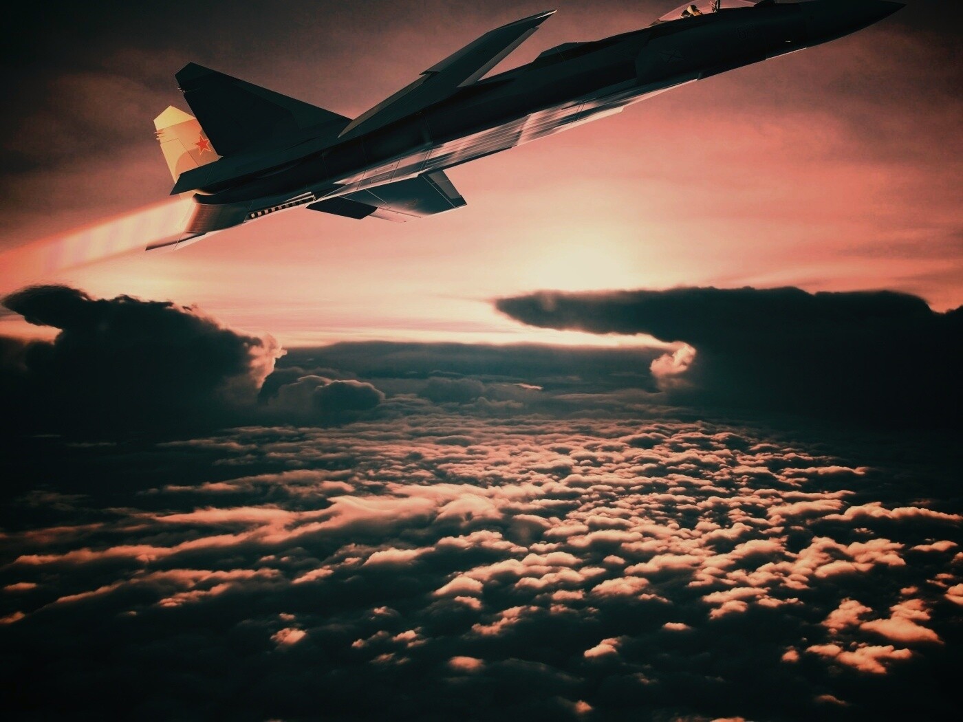 Истребители в небе обои