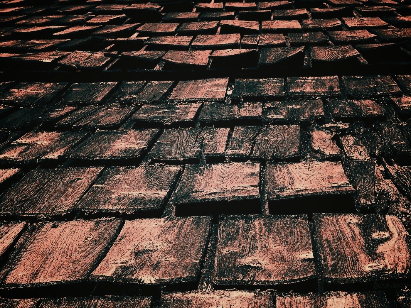 Деревянная крыша обои