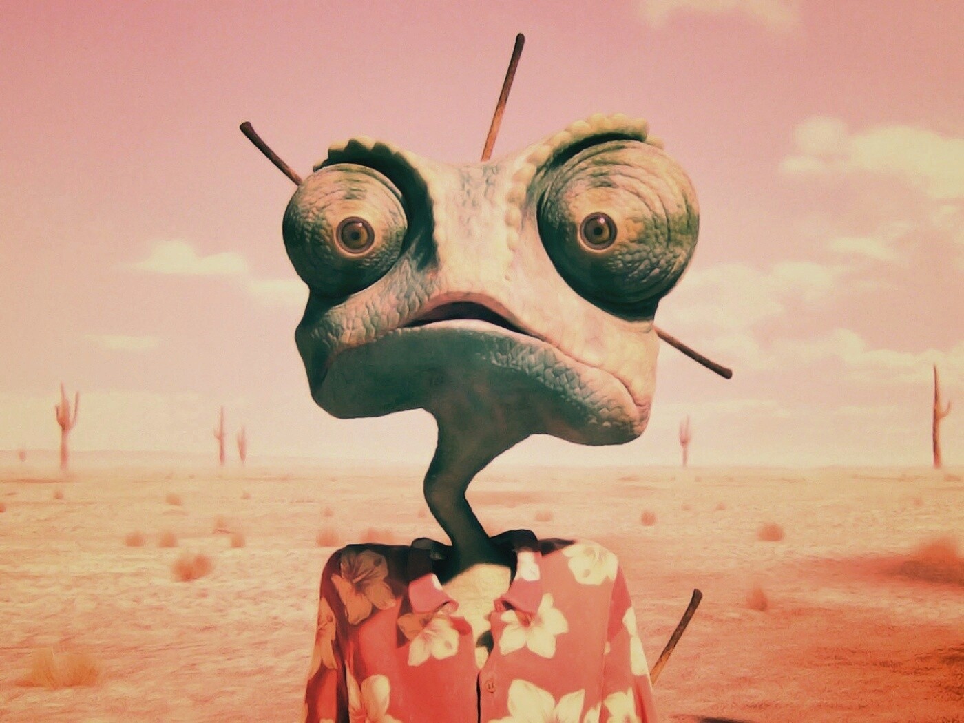 Ранго в колючках от кактуса обои