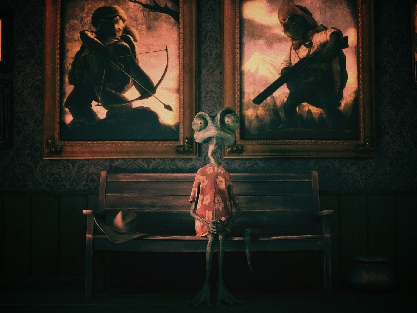 Ранго между двух картин обои