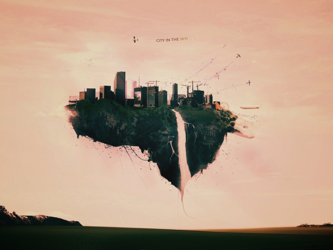 Небесный город обои