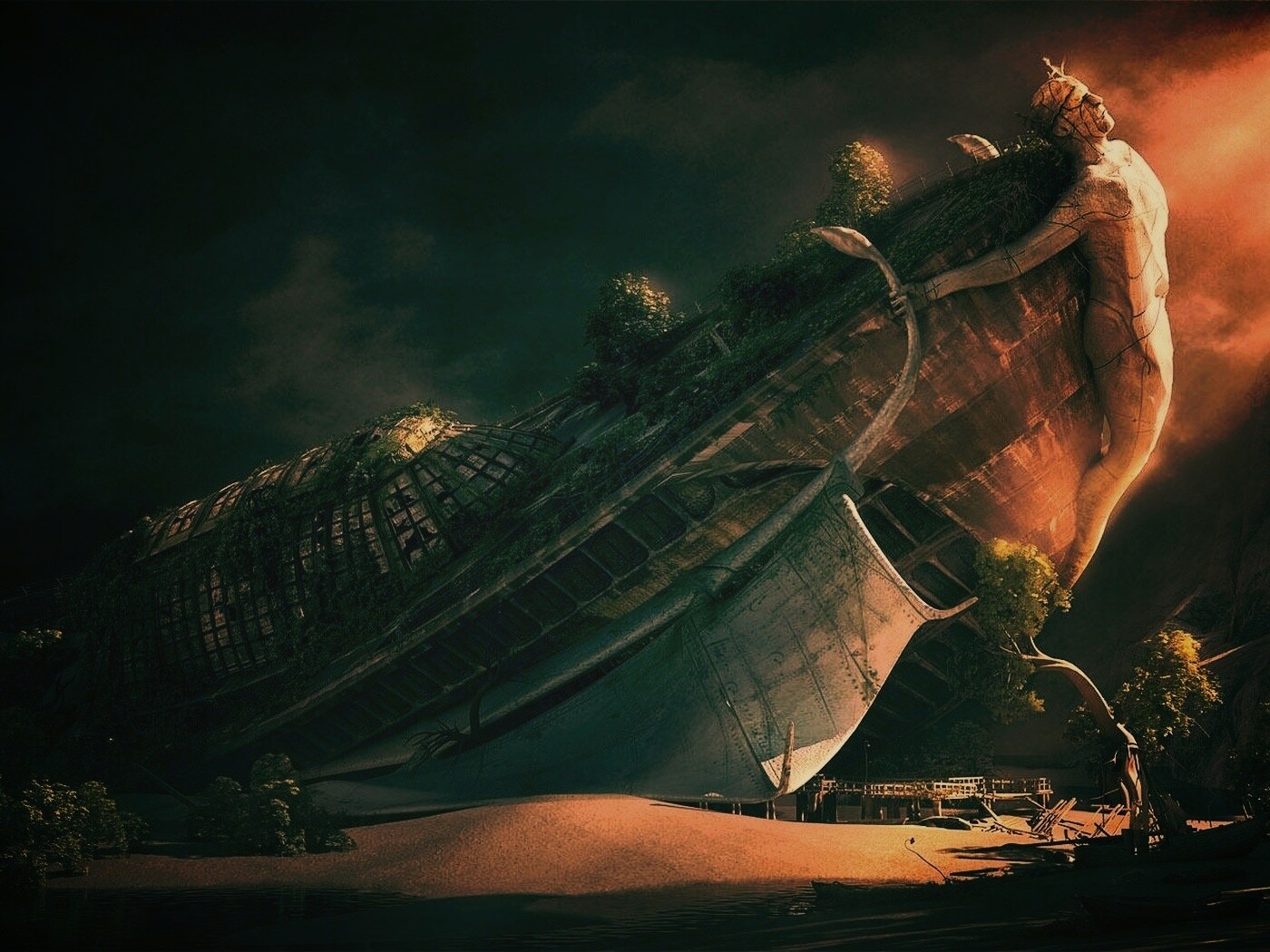 Древнее воздушное судно обои