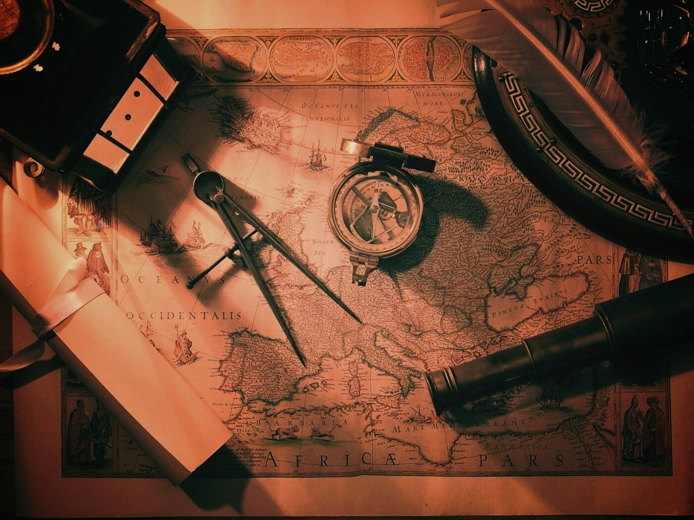 Карта путешественника обои