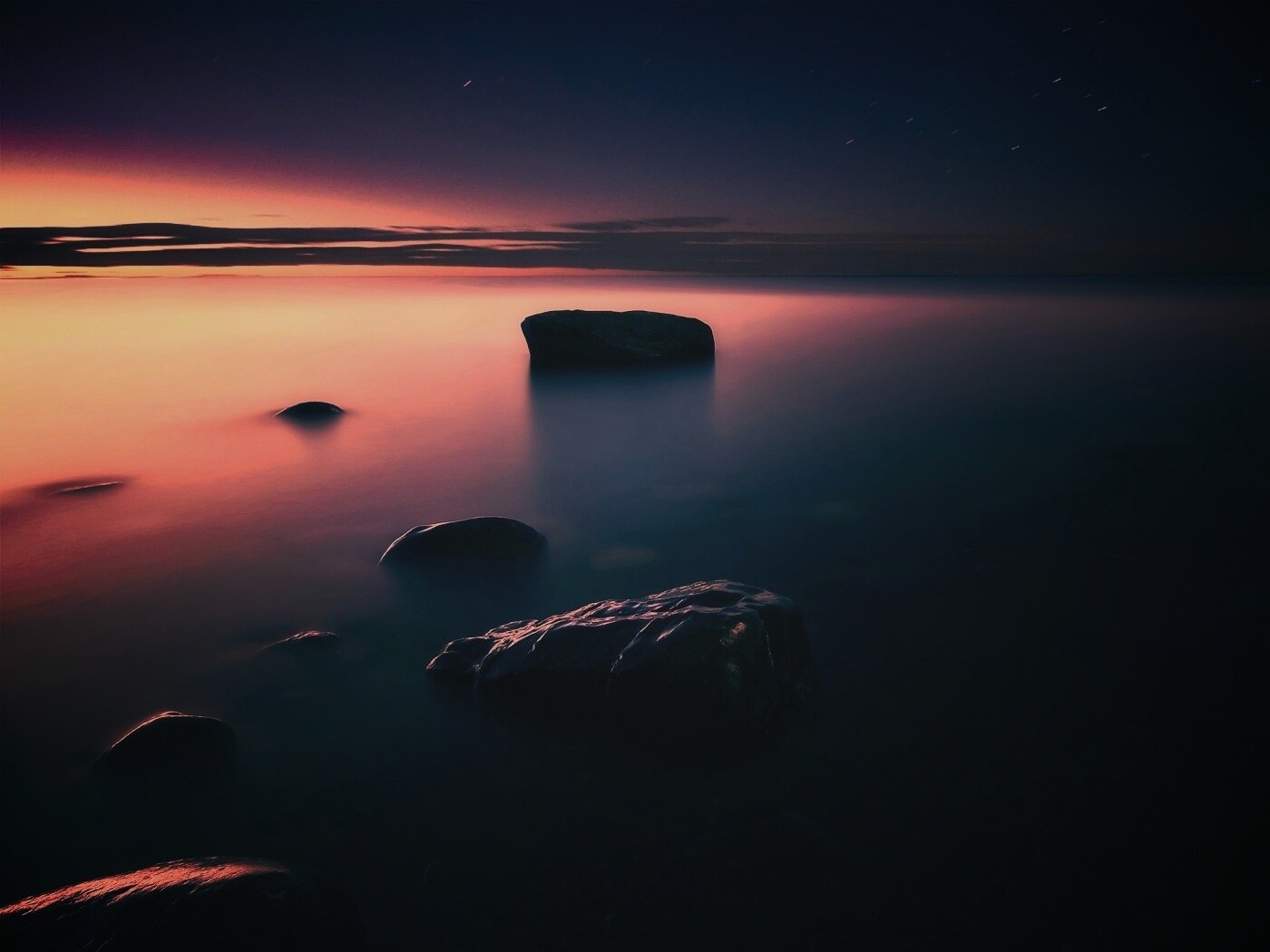 Камни в тумане обои