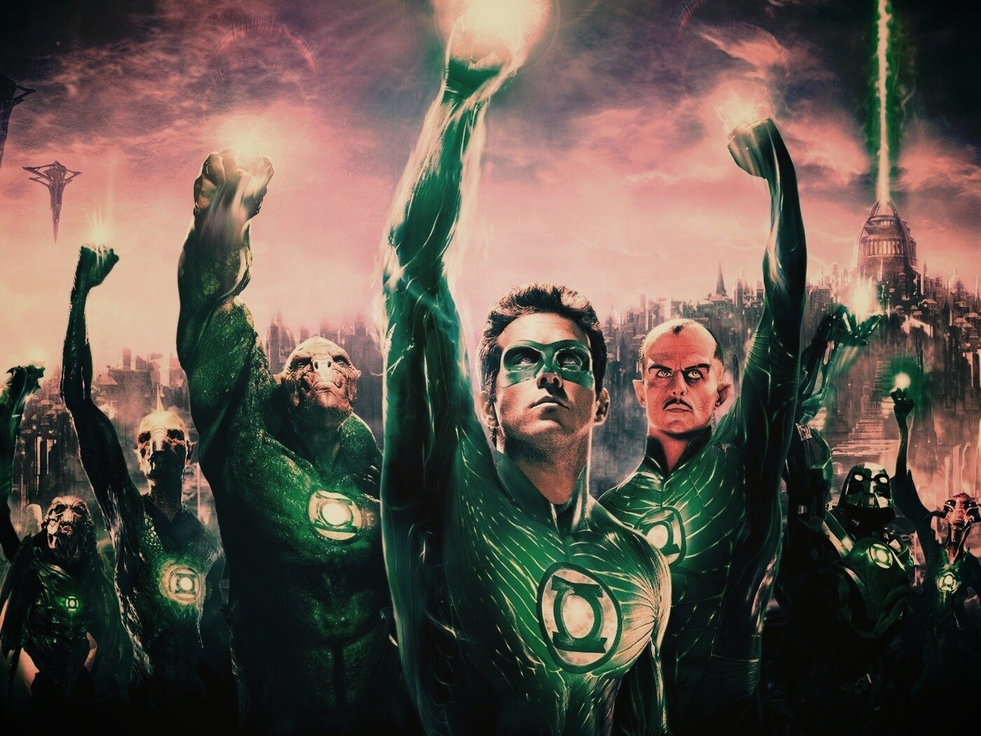 Зеленый фонарь обои