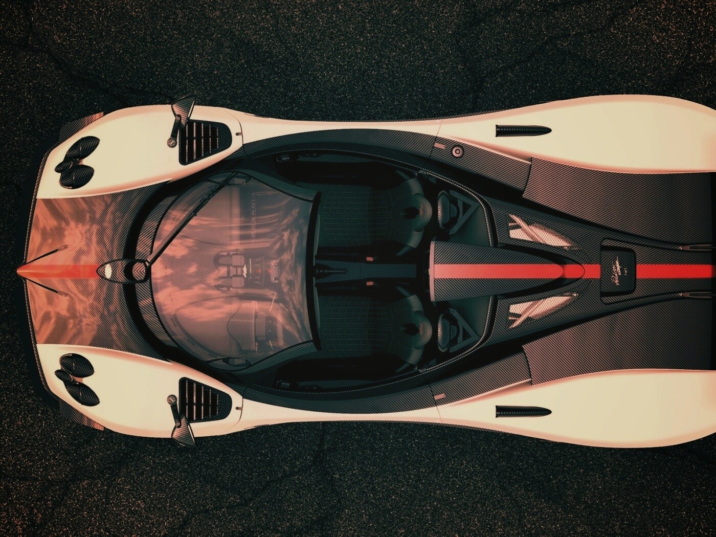 Пагани Зонда вид сверху обои