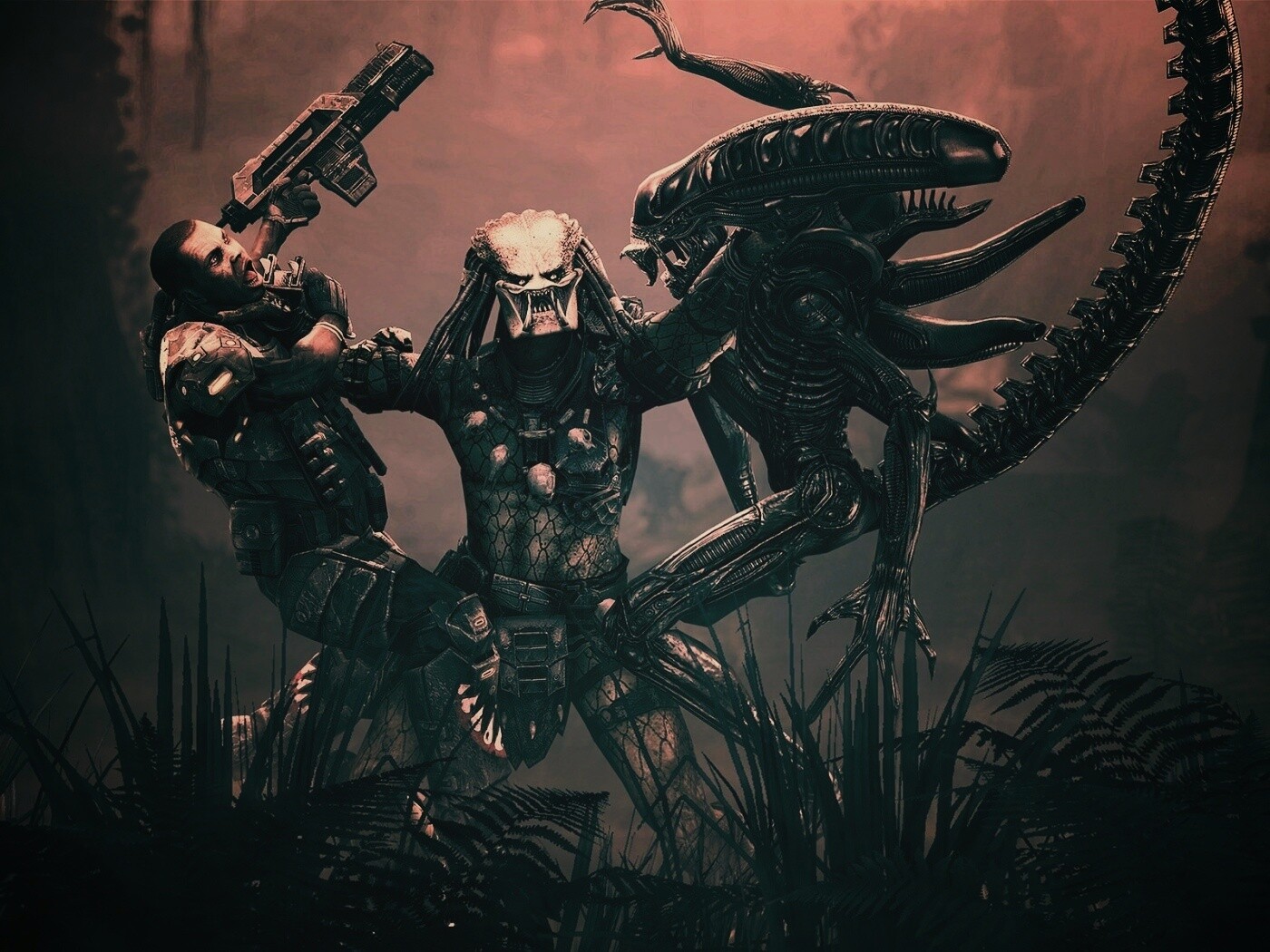 Чужой против Хищника обои