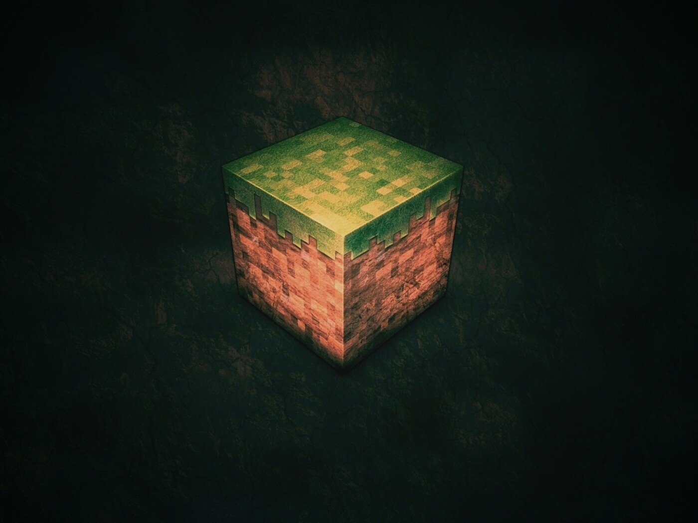 Травяной куб обои