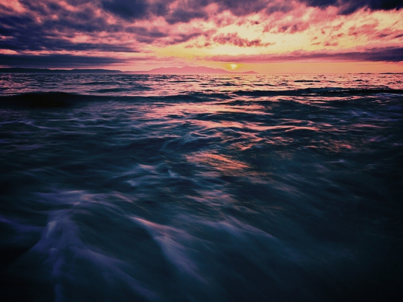 Красивый горизонт на море обои