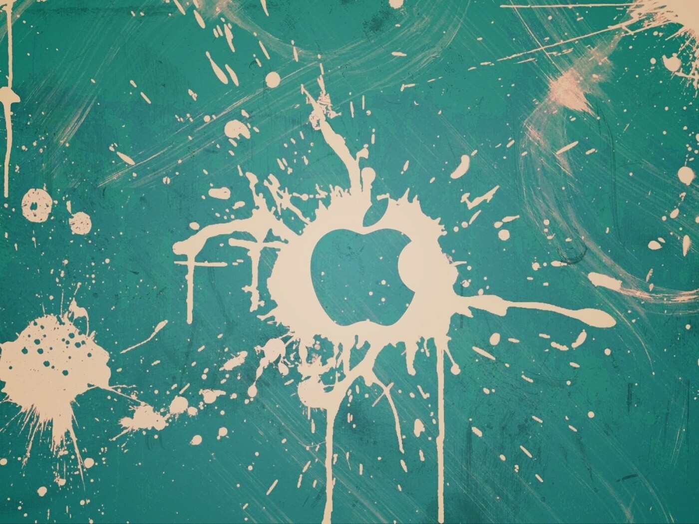 Яблоко в краске обои