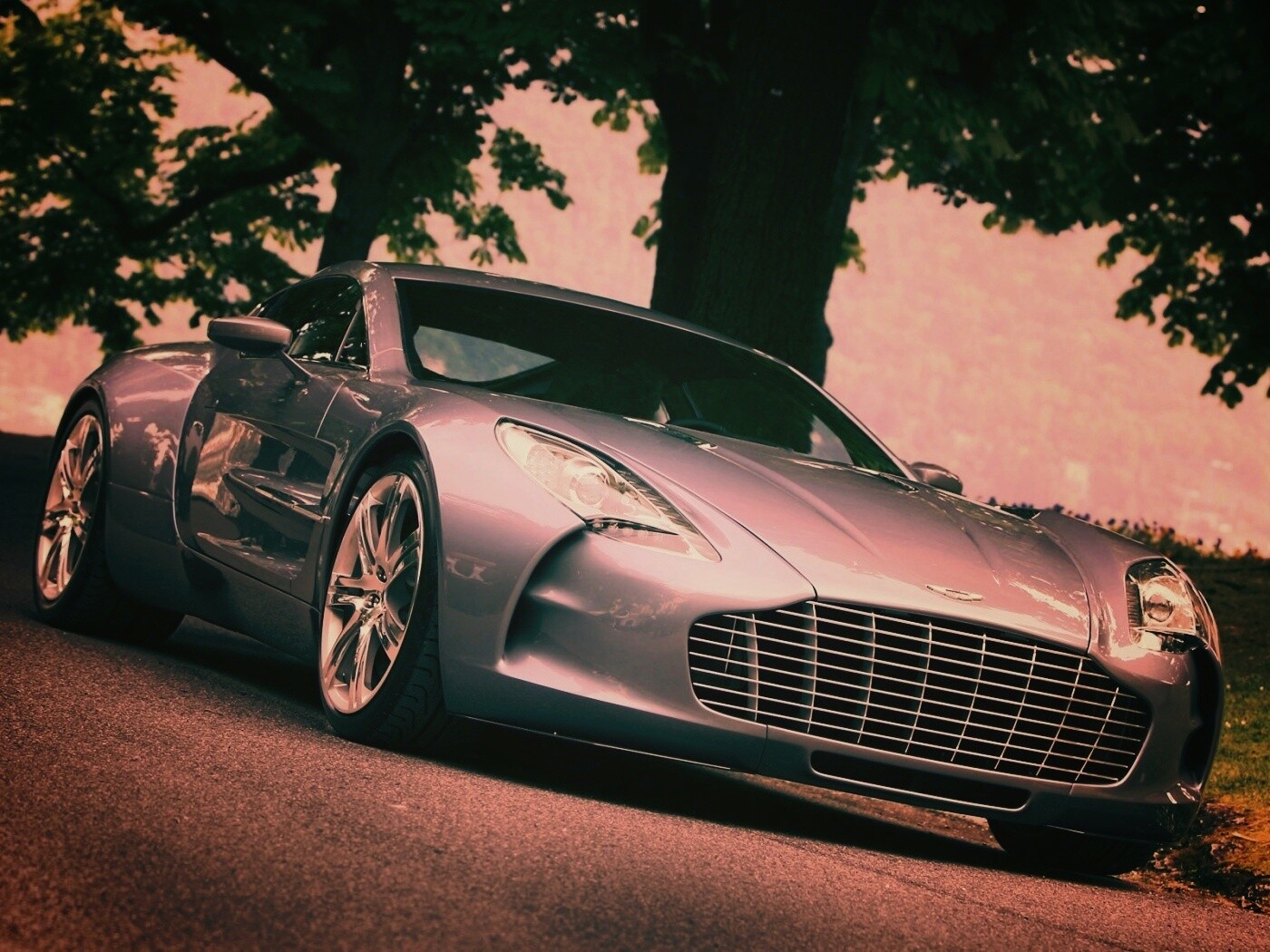 Aston Martin за городом обои